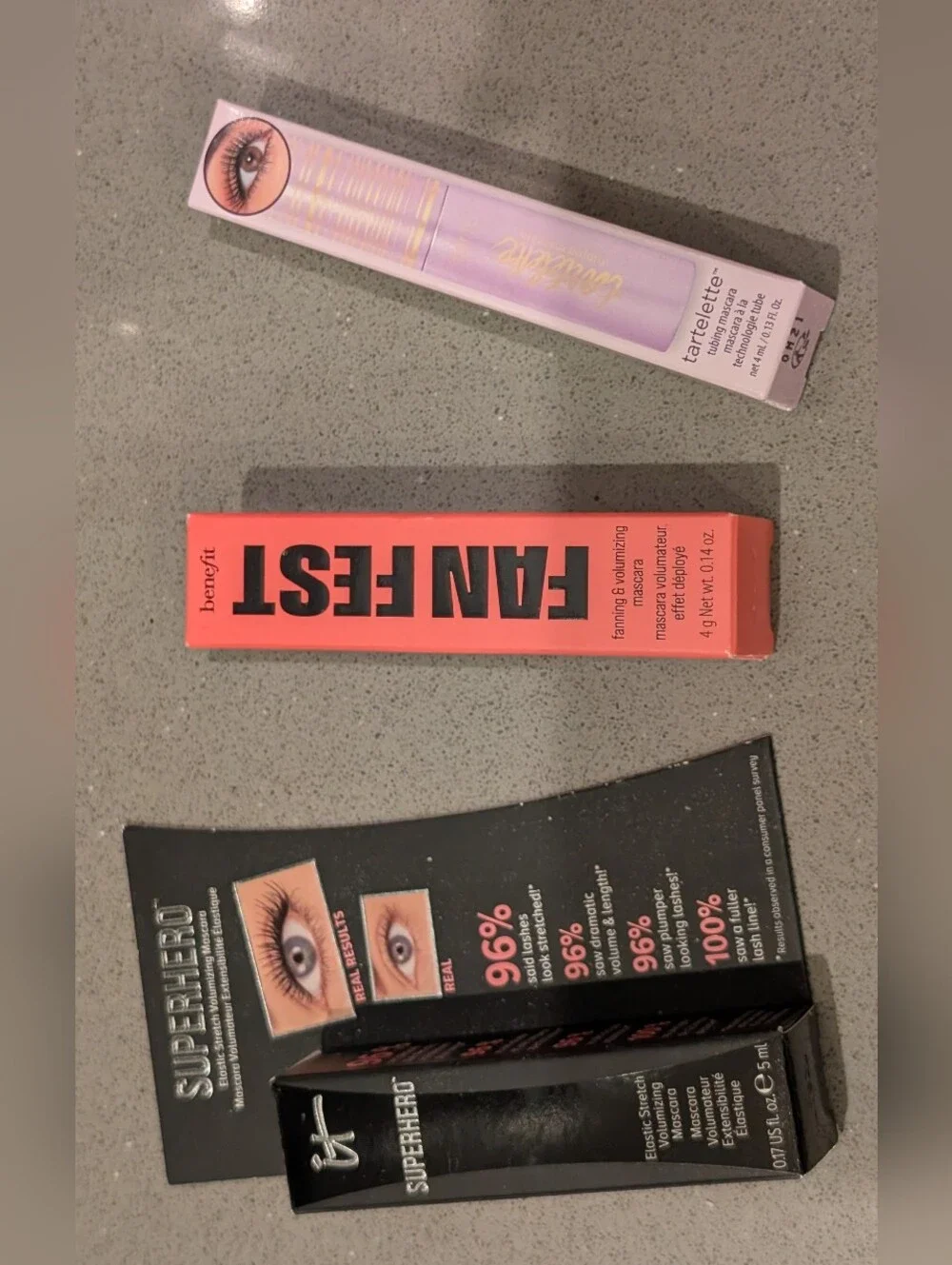 NIB Mascara Sampler Trio: Benefit, Tarte & It Cosmetics